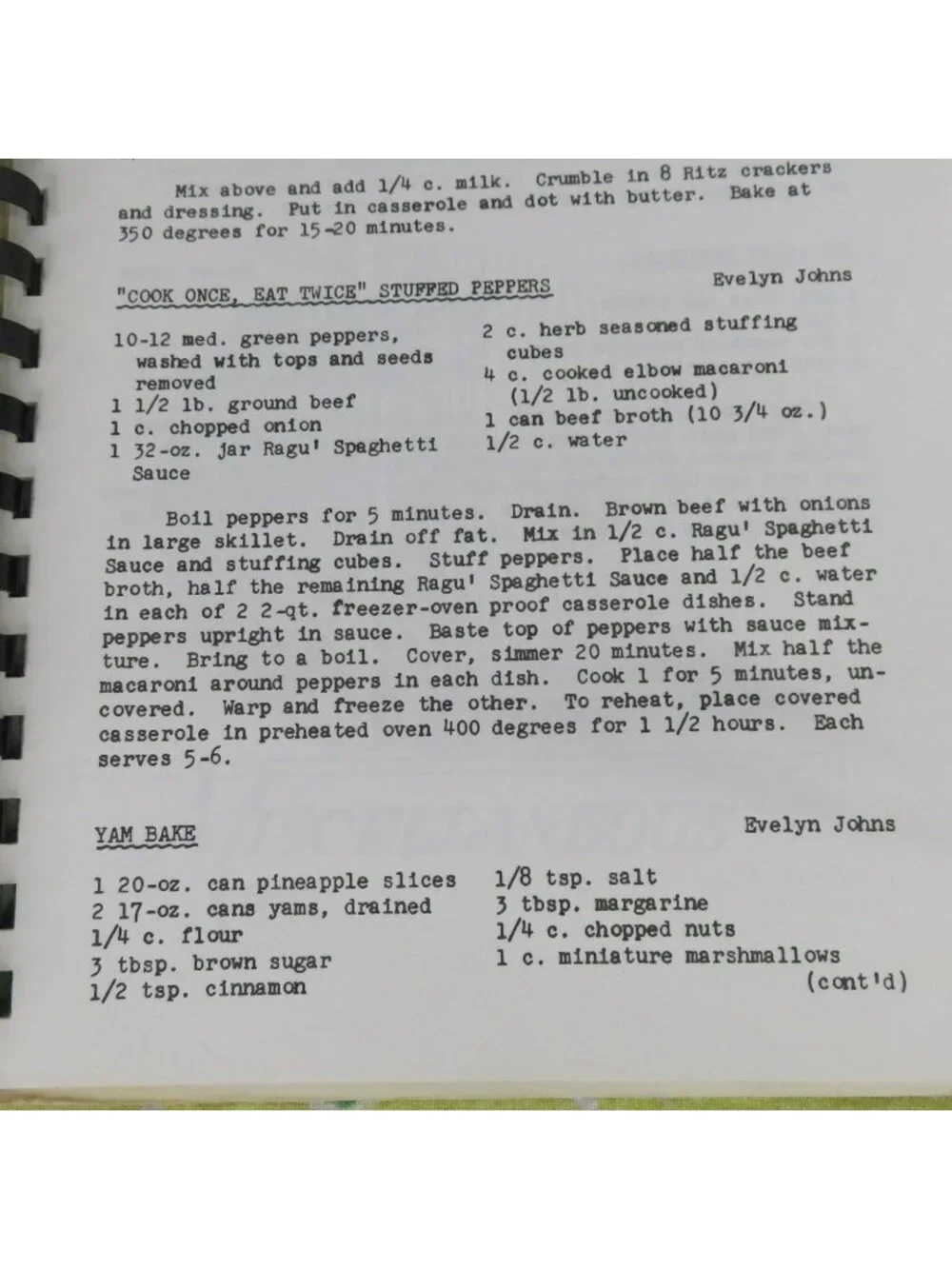 Favorite Hometown Recipes Cookbook Oceanway Assembly of God Jacksonville Church